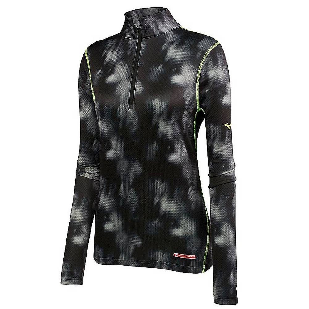 Base Layer Mizuno Breath Thermo Half Zip - Mulher - Pretas - OFKZC1570